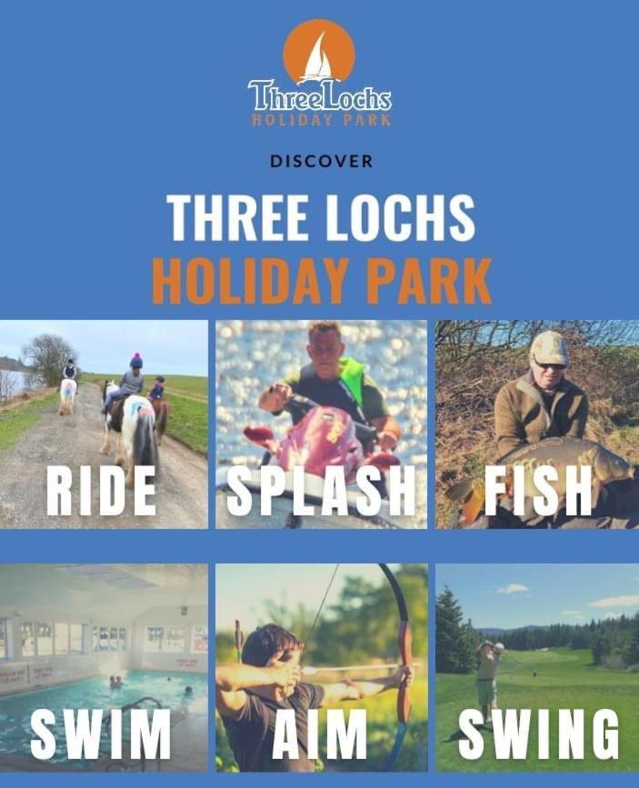Three Lochs Holiday Caravan For Families And Couples Balminnoch Bagian luar foto